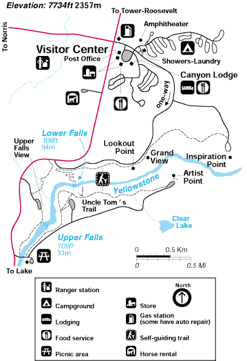 Canyon Village Map (19K)