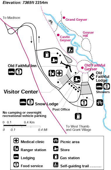 Old Faithful Area Map (21K)